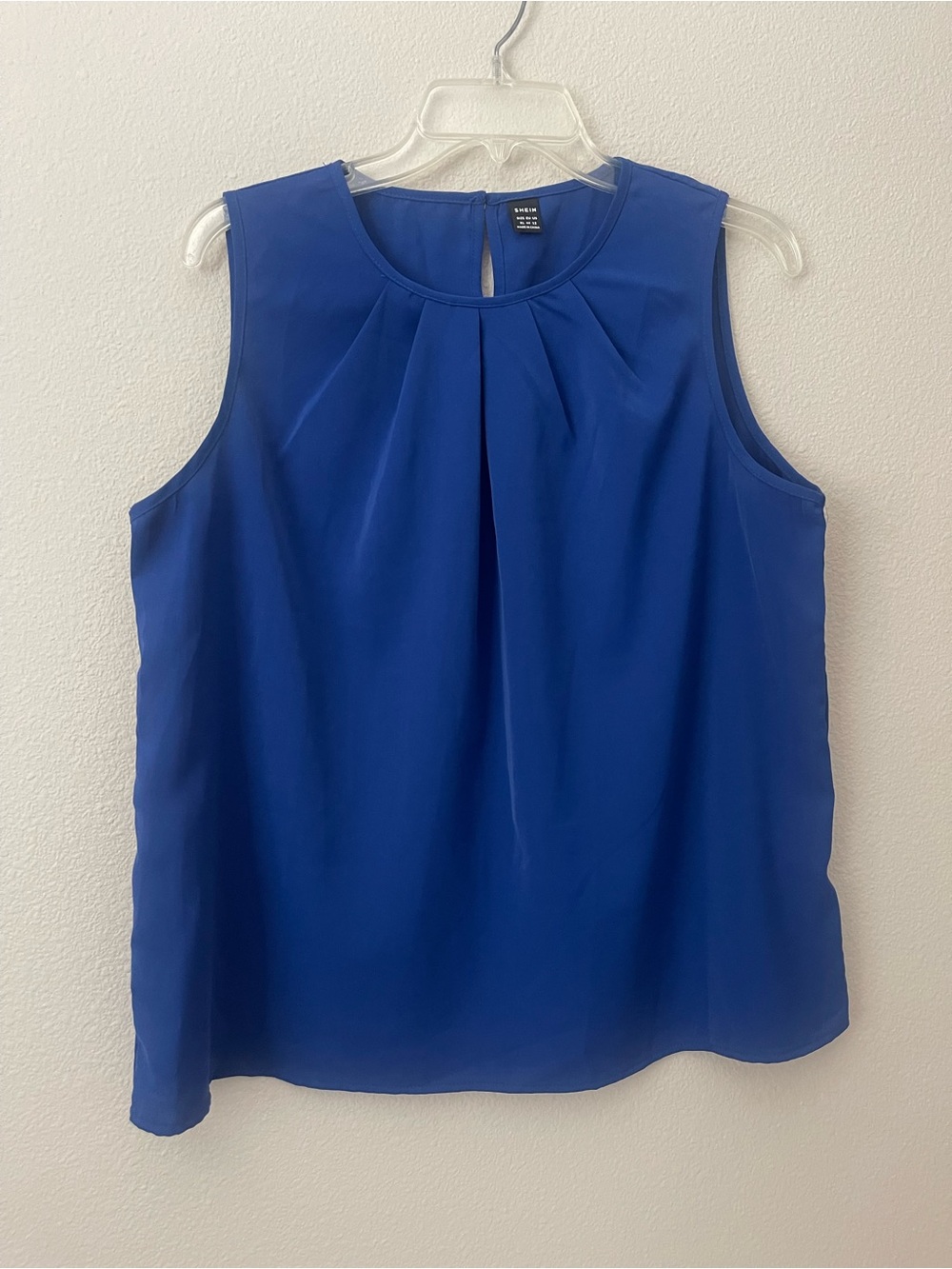 Shein Sleeveless Blouse XL Royal Blue